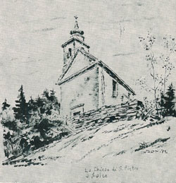 Cesa de S. Pietro in Salce. (disegno de A. Burlon) 