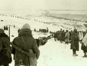 La marcia de ripiegamento de i alpini del 17 genaro 1943, su ordine del generale Gabriele Nasci. 